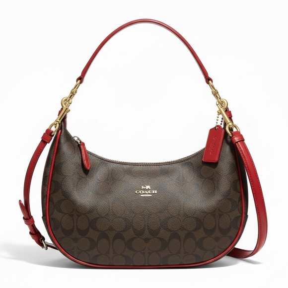 Coach Handbags - NWT Coach Harley East West Hobo in Signature Coated Canvas